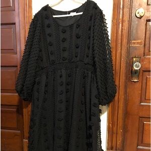 LODO casual  maxi dress with sleeves black color size 5XL